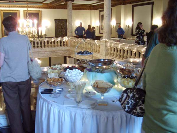 Views of actual wine and dessert tasting